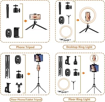 PEYOU 12インチLEDリングライト 三脚付き Amazon.co.jp: PEYOU 12インチ LEDリングライト 153cm【卓上